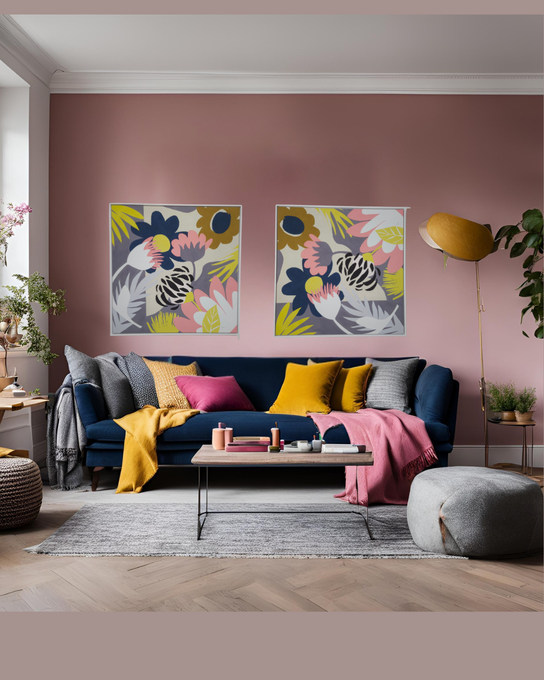 Framed Canvas Artwork - Groovy Garden