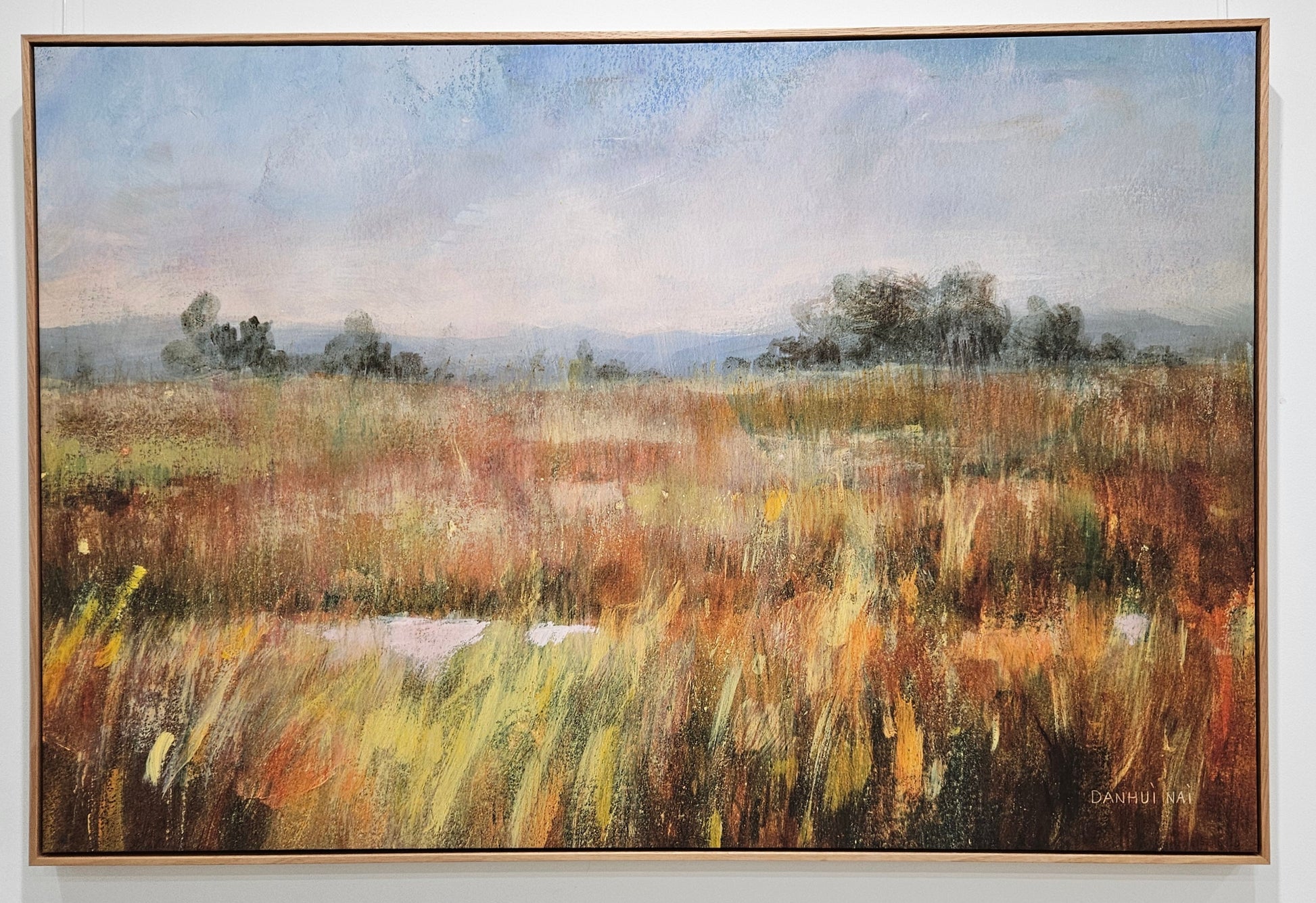 Autumn-fields-Danhui-Nai-Canvas-Artwork-Oak-Frame-Custom-Framing-Malvern