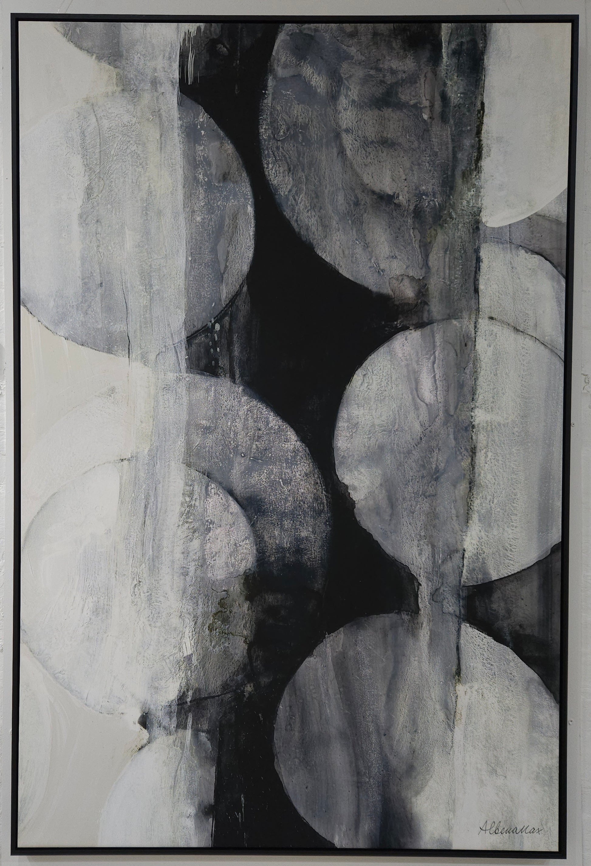 Eclipse-Neutral-Albena-Hristova-black-white-canvas-black-frame