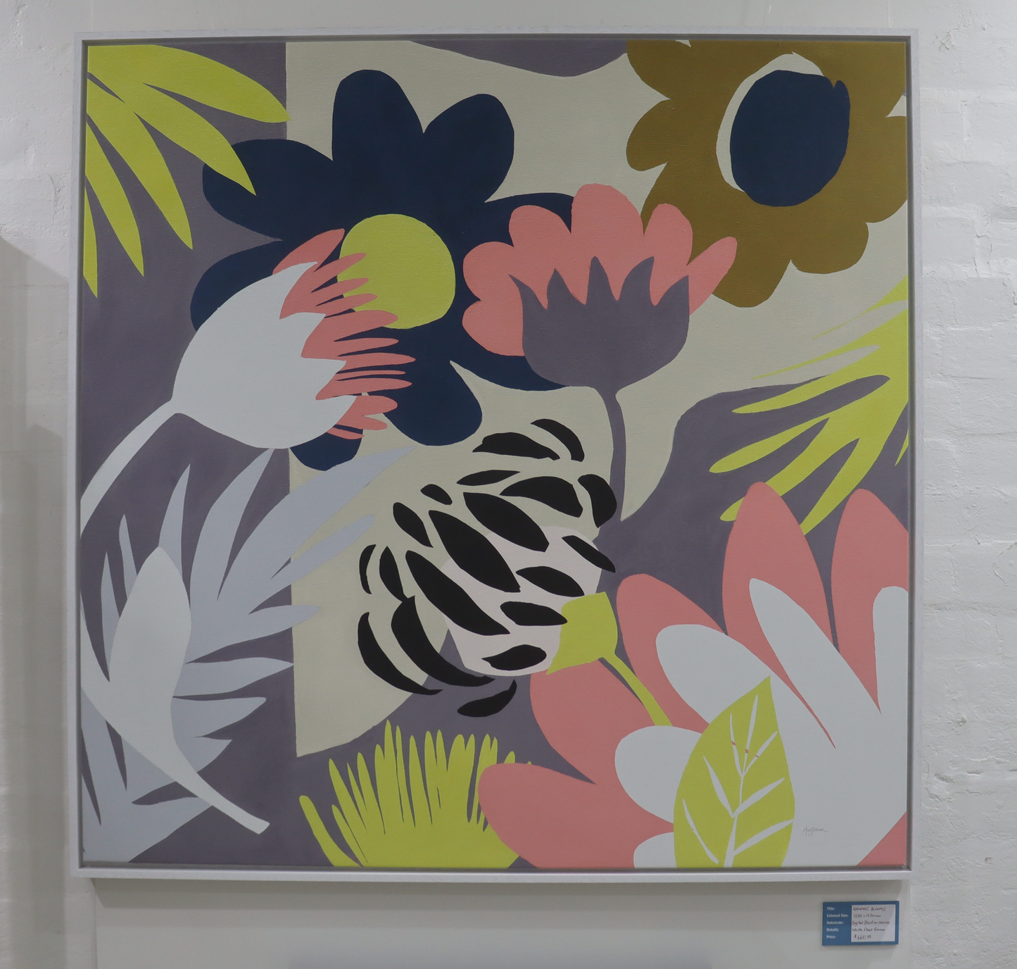Framed Canvas Artwork - Groovy Garden