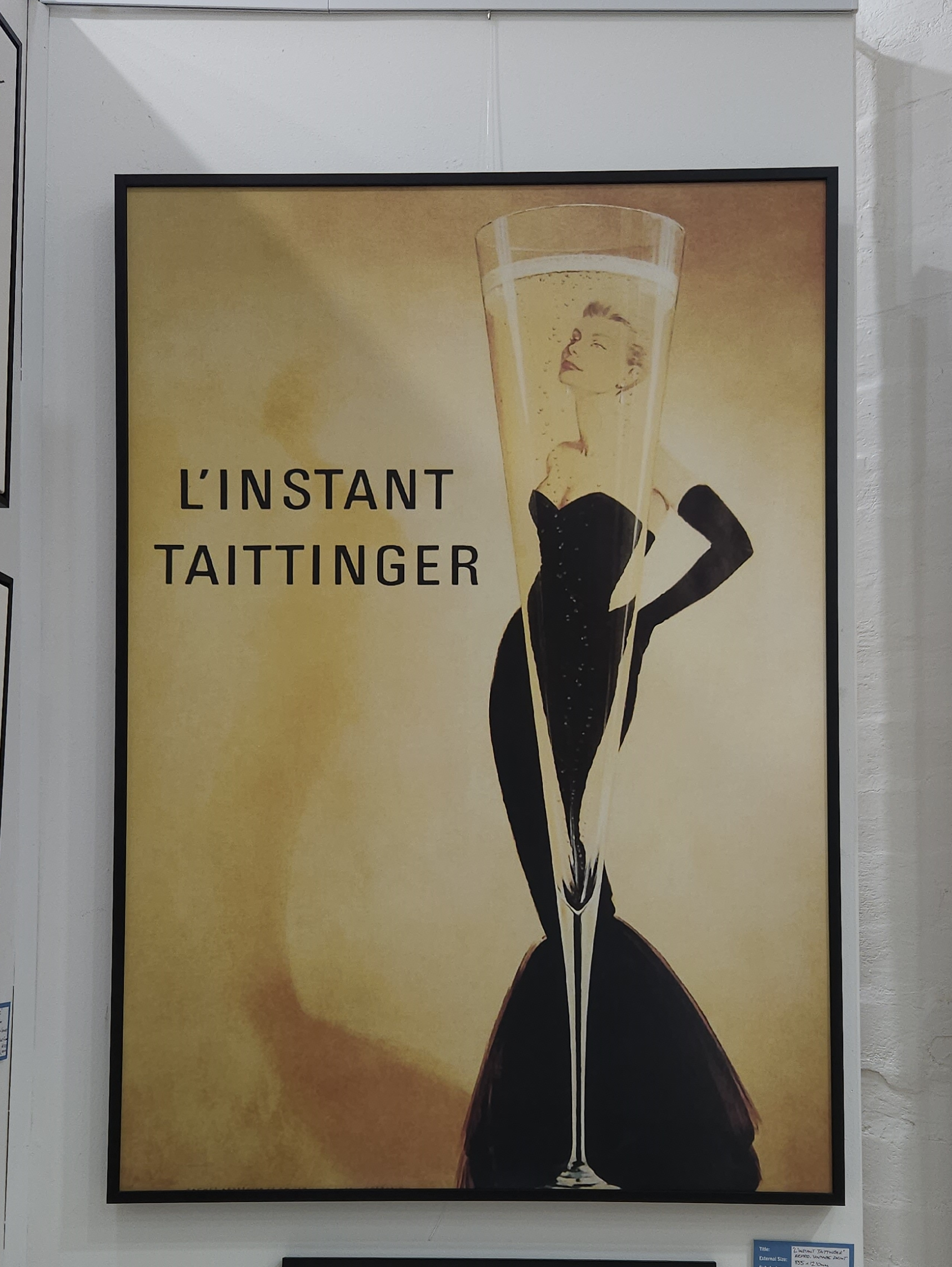 Vintage-print-L'Instant Taittinger-Framed-Black