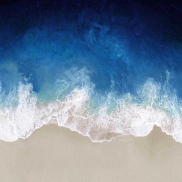 Framed Canvas Artwork - Indigo Ocean Waves I